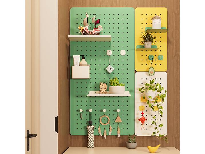 Mur en métal perforé décor mural panneau perforé organisateur montage affichage bricolage chambre panneau de rangement panneau support salle de bain cuisine