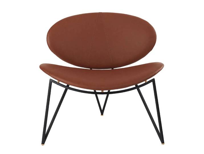 AYTM Semper loungestoel Black-cognac