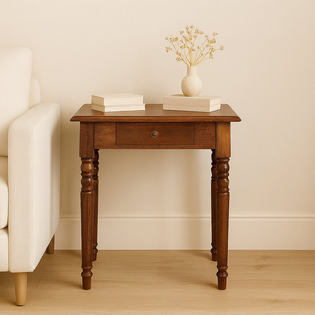 ClassicLiving Jeddo Solid Wood Solid Wood Writing Desk Brown 78cm H X 60cm W X 35cm D