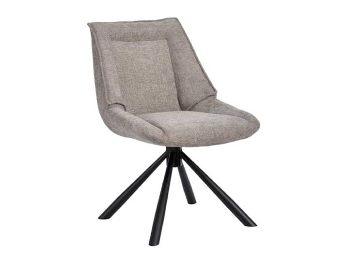 Duhome Esszimmerstuhl Chenille Schminktischstuhl, Grau 180° Drehbar Automatische Rückstellfunktion Lounge Stuhl Modern für Wohnzimmer Schlafzimmer Büro