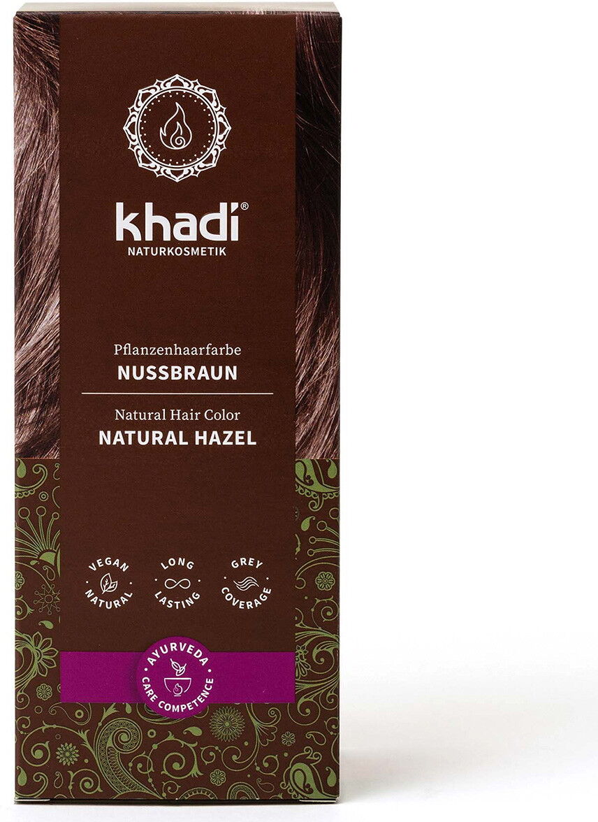 100g khadi Pflanzenhaarfarbe Natürlich Nussbraun