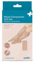 Wells Meias de Descanso Alívio e Prevenção Bege L