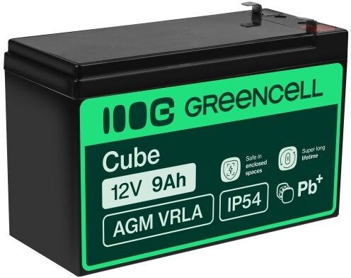 Bateria Chumbo AGM 12V 9Ah VRLA Deep Cycle - GREEN CELL