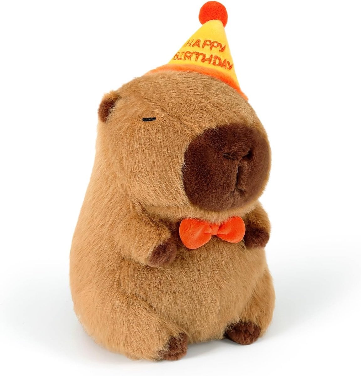 SnelShoppen Capybara Pluche Kussen, Bruin, 25 cm