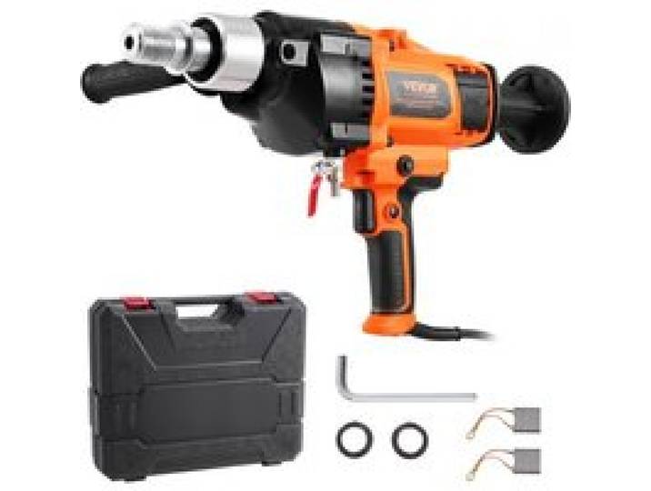 VEVOR Kernbohrmaschine Diamantkernbohrmaschine 2-18 cm Bohrdurchmesser und Tragetasche, robuster Beton-Kernbohrer 2600 W, Nass- und Trockengebrauch, zum Bohren von Beton und Mischen von Farbe