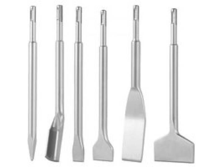 VEVOR SDS Plus Meißelset, 6-teilig, für Bohrhammeraufsätze, inkl. Spitz-, Flach- & Hohlmeißel, Wärmebehandelter 40Cr-Legierungsstahl, scharfe Schneide für Abbruch-, Beton- & Ziegelarbeiten