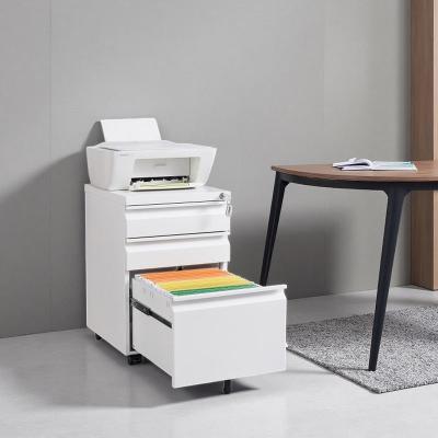 VIVIADORE 3 Drawer Mobile File Cabinet with Lock,Rolling Metal Filing Cabinet with Anti-Tip Design,with Pencil Tray and Hanging File Rail