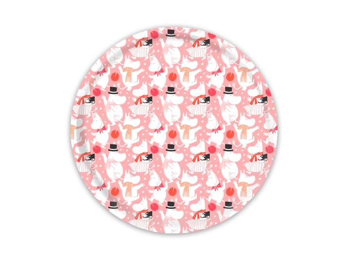 Opto Design Plateau Moomin Celebration Ø31 cm Blanc-rose