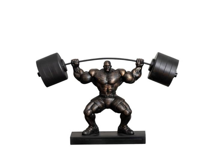 Sculpture abstraite de musculation au style innovant et épuré, décoration pour armoire à vin, sculpture en résine de musculation