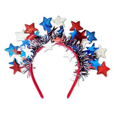 4. Juli Stirnband patriotisches Stirnband Unabhängigkeitstag Haarschmuck rot weiß blau Stirnbänder Sterne Haarschmuck für Frauen