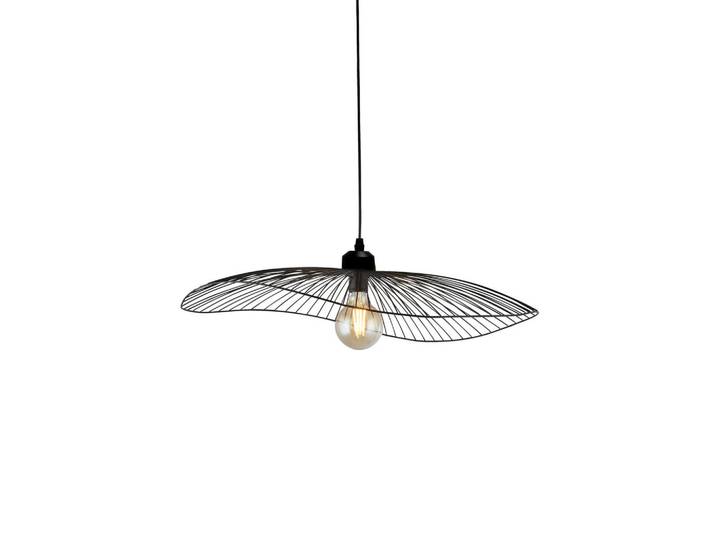 Hängeleuchte Wave Wire, Schwarz, Metall, 71x120x53 cm, Lampen & Leuchten, Innenbeleuchtung, Hängeleuchten, Pendelleuchten