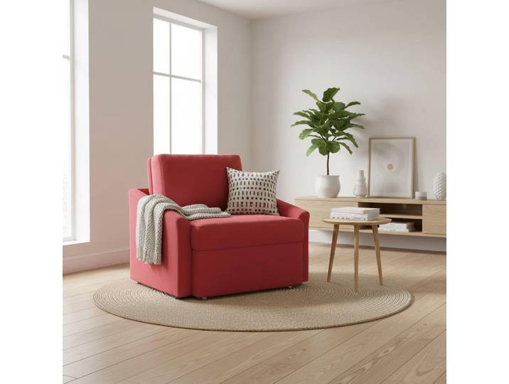 Mid.you Schlafsessel Relax Box, Rot, Kunststoff, Uni, 108x86x96 cm, FSC Mix, Liegefunktion, Wohnzimmer, Sofas & Couches, Schlafsofas, Schlafsessel