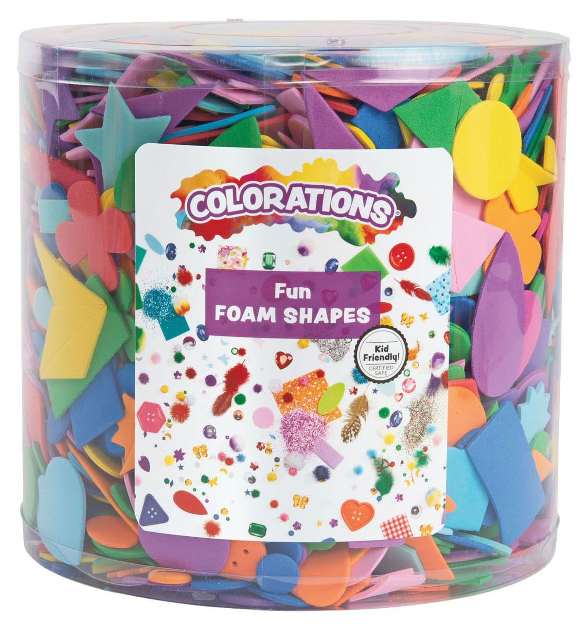 Colorations Fun Foam Shapes schuimfiguren voor knutselen, kleurrijk, 227g