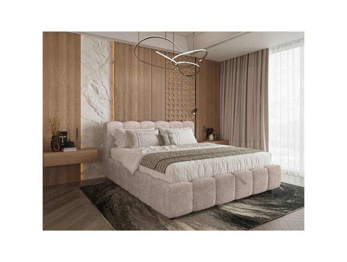 Carryhome Polsterbett, Beige, Kunststoff, Hainbuche, 160x200 cm, Schlafzimmer, Bett, Doppelbetten