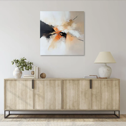 LEINWANDBILD Abstraktion beige orange 60x60cm
