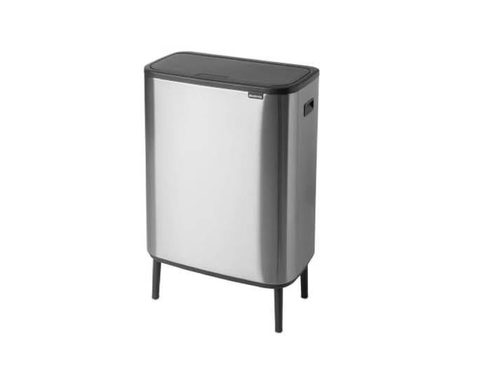 Brabantia Bo Touch Abfalleimer Hi Recycling 2 x 30L, Stahl matt gegen Fingerabdrücke