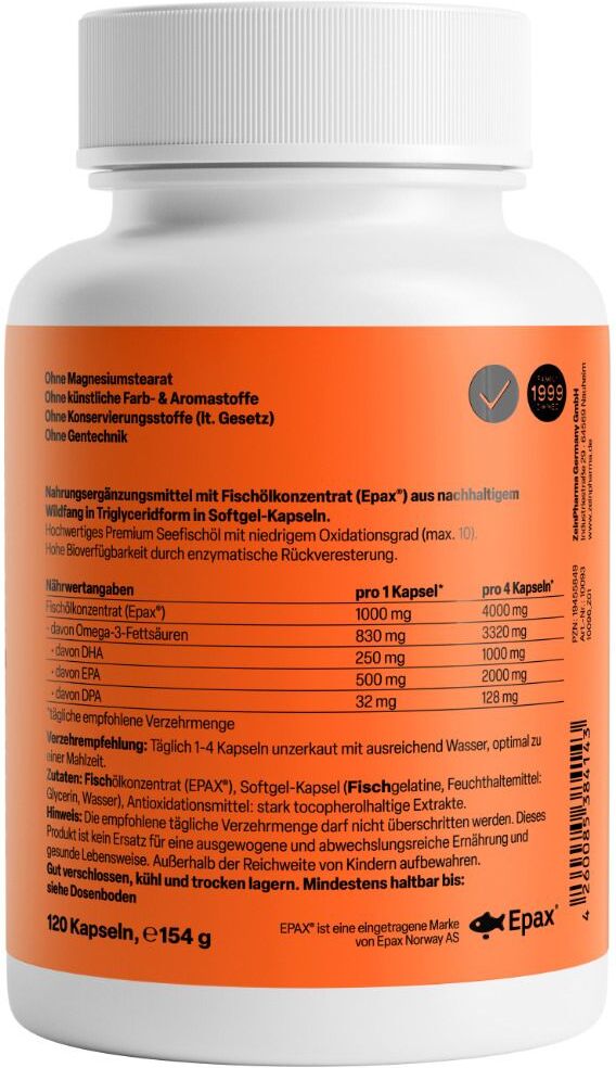 Zein Pharma Omega-3 Ultra EPA Kapseln ZeinPharma 120 St