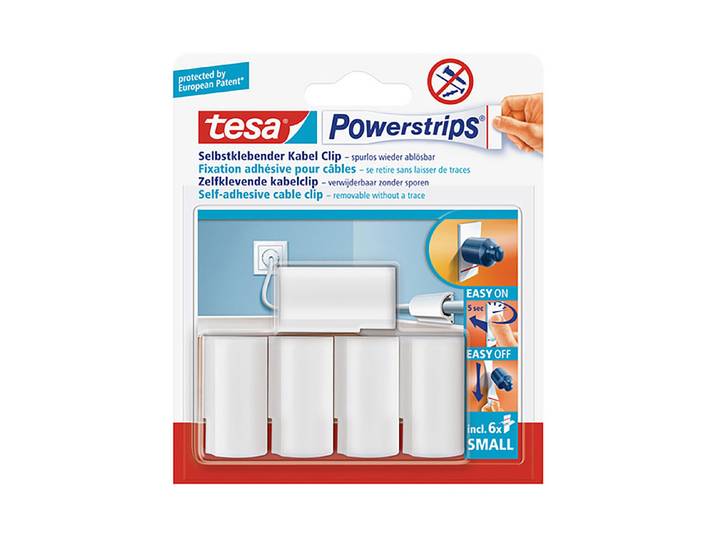 Tesa Powerstrips Kabelclip Weiss 3.7 cm