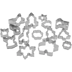 La Cucina Vorsatz Weihnachten RVS, 15st., Ausstechformen, Silber