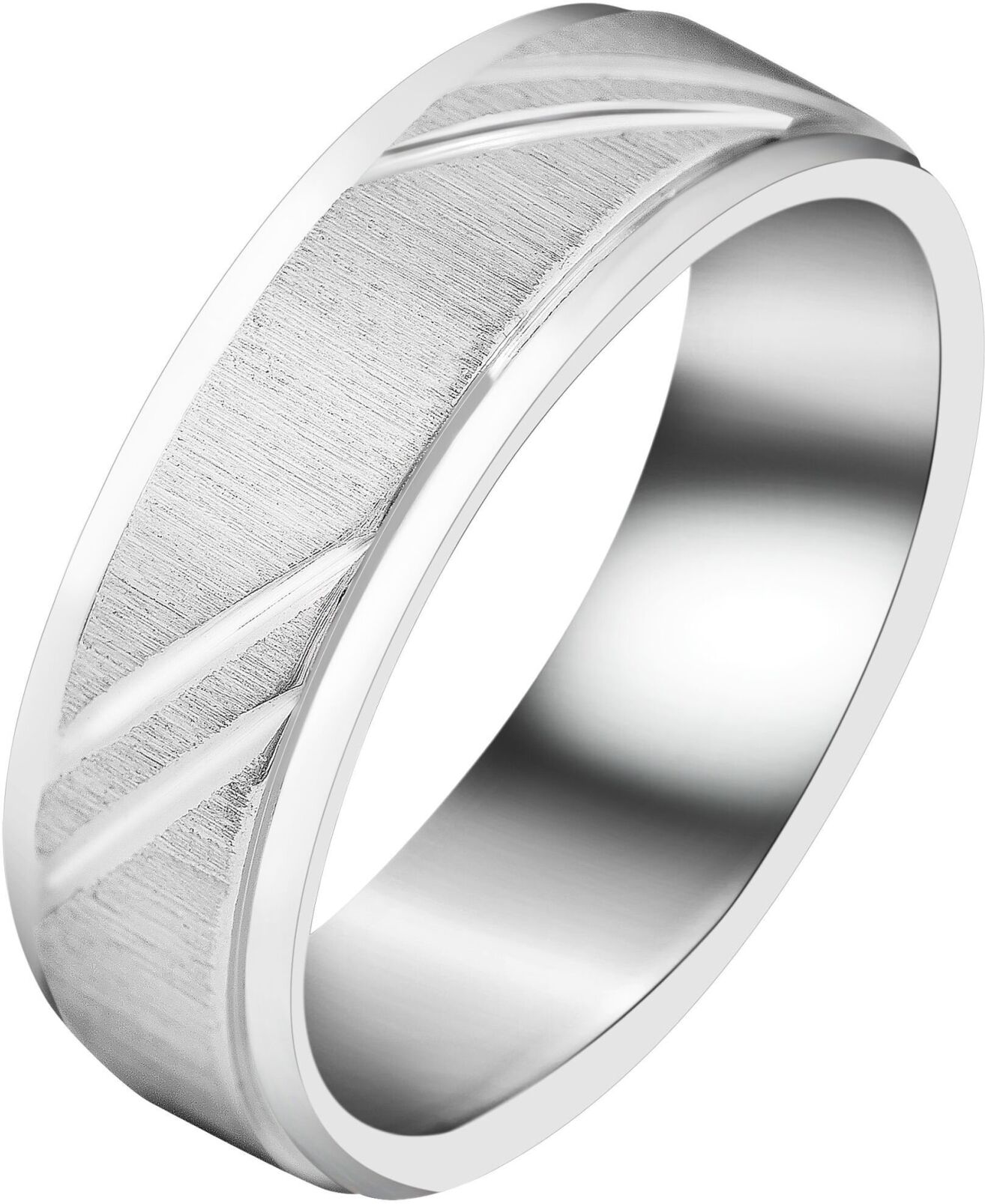 Fingerring AKZENT "Sincere Devotion, langlebig" Gr. 60, silber (silberfarbig), Fingerringe, Herren, 60, Edelstahl, Fingerring