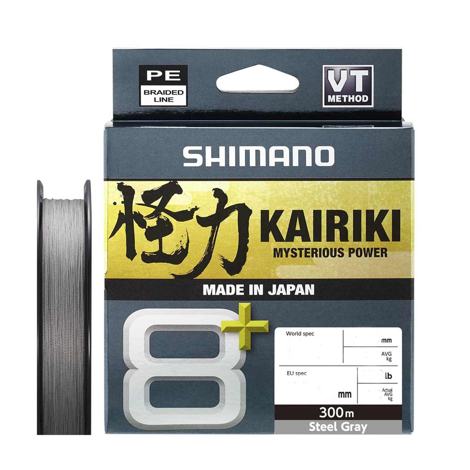 Shimano Kairiki 8+ 300m 0.13mm 9,1kg Steel Grey Geflochtene Angelschnur