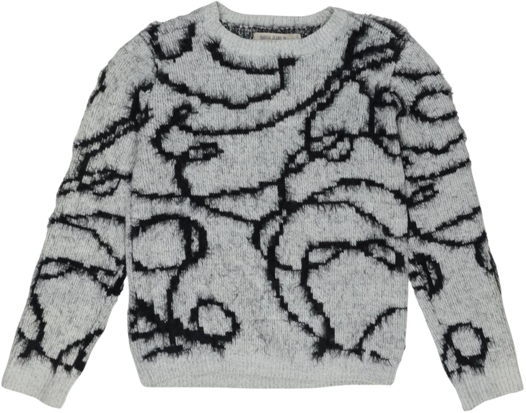 Garcia Mädchen Pullover, Grau, Gr. EU 176, Synthetik - Second Hand