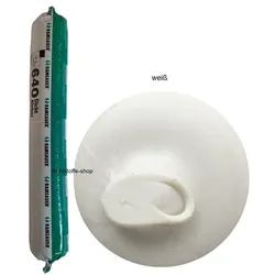 Ramsauer 640 Dicht Kleber weiß 1K Hybrid Klebstoff 888g/600ml Beutel