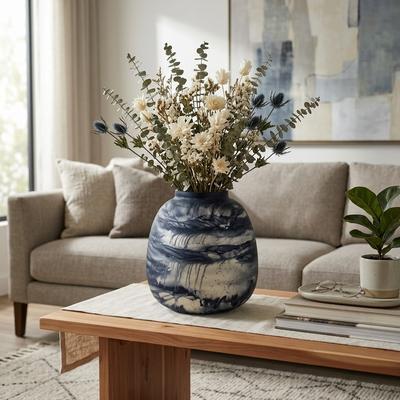 Sagebrook Home Abstract Glass Vase