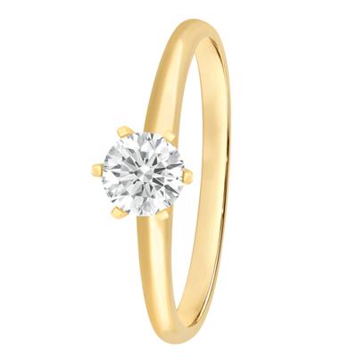 Diamantring ONE ELEMENT "Ring aus 585 Gold" Gr. 56, gold, Fingerringe, Damen, 56, 0,5, Diamantring, mit 1 Lab Grown Diamant / Labordiamant 0,5 ct