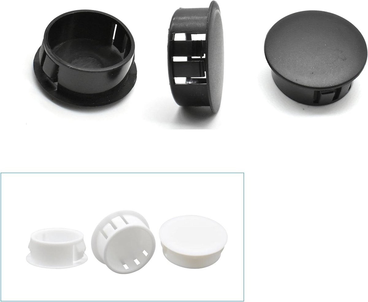 Kunststof Gatdoppen Zwart - Meubeldop Afdekking - 13 mm Diameter