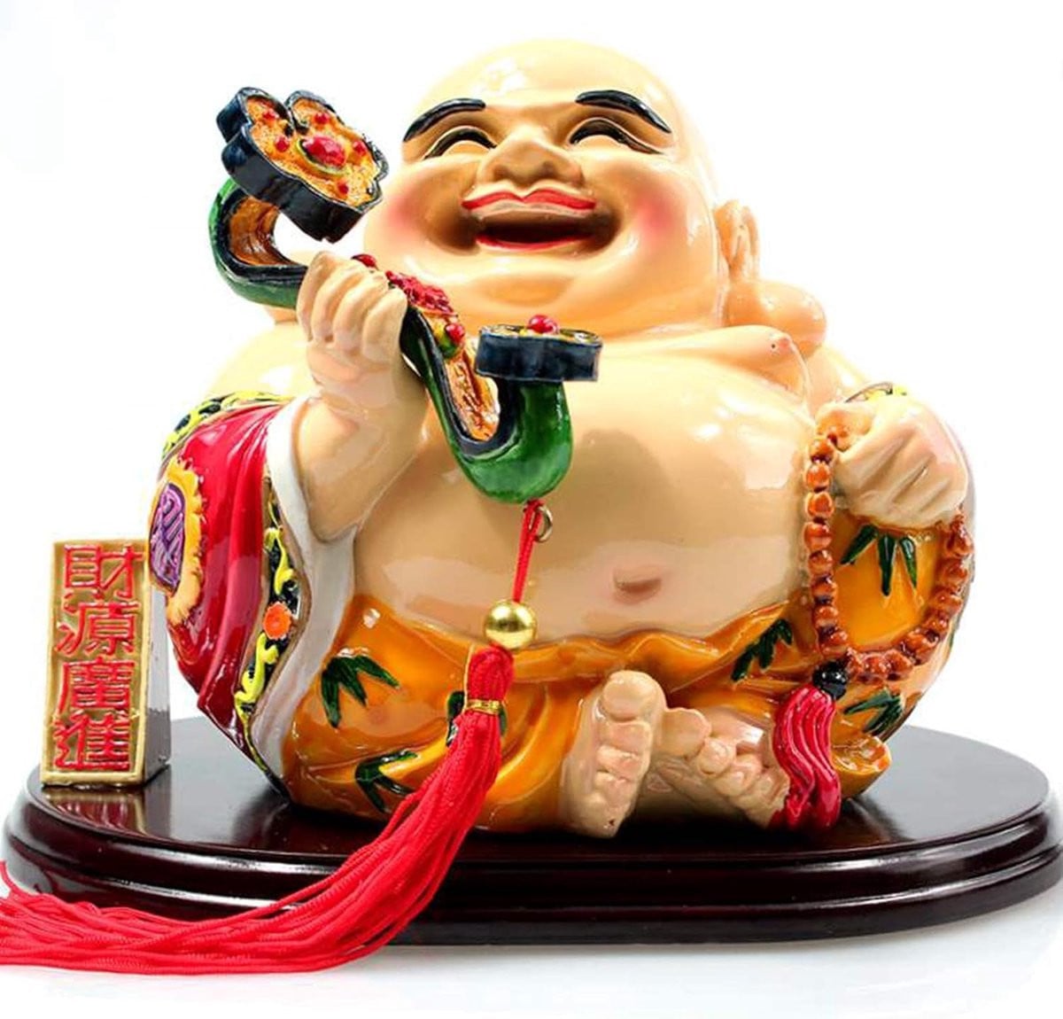 Lachende Boeddha Beeldje Maitreya Boeddha Sculptuur voor op tafel - Keramiek - 1 kg