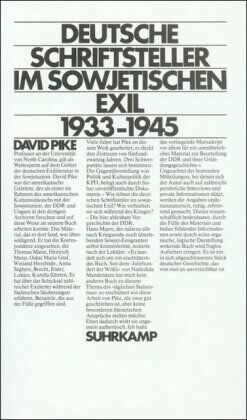 David Pike - Deutsche Schriftsteller im sowjetischen Exil 1933-1945 - Preis vom 09.10.2026 07:28:09 h