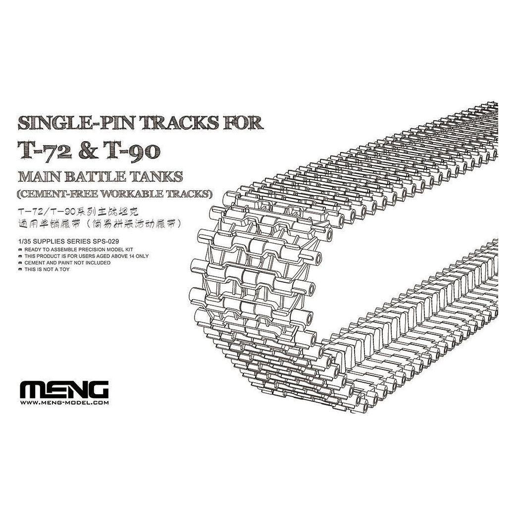 Meng-Model Single-Pin Tracks for T-72 & T-90 Main Battle Tanks(Cement-Free workable (SPS-029)