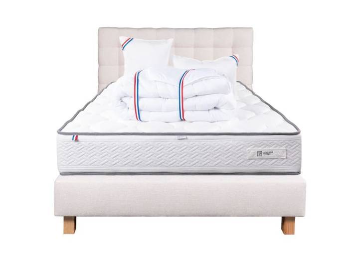 Ensemble Luxury Literie Matelas Iris 160x200 cm - LUXURY LITERIE - Mémoire de forme - Beige
