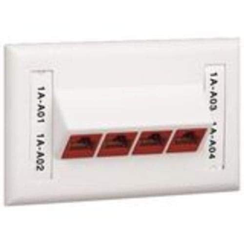 Panduit NK4HSFIWY Plaat voor 4 Sockets Netkey Wit