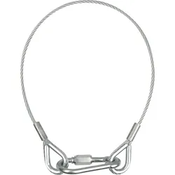 Showgear Safety Cable 5 mm - BGV-C1 WLL: 20 kg - 100 cm - Silber