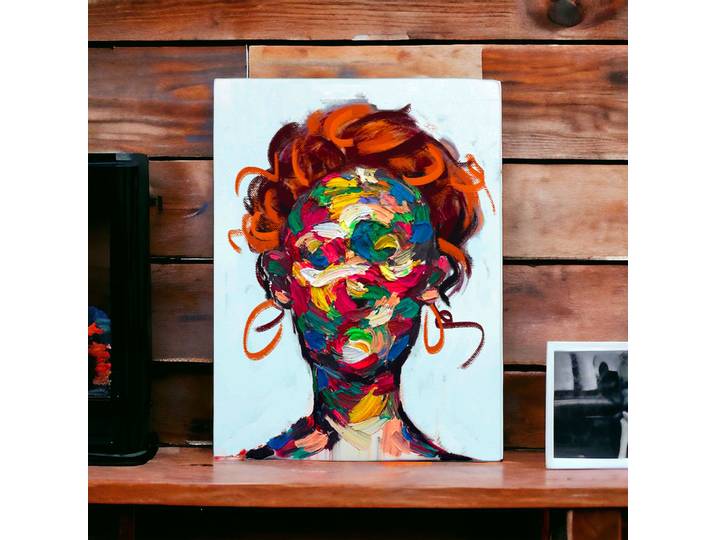 Tableau Décoratif Portrait de Femme Abstrait