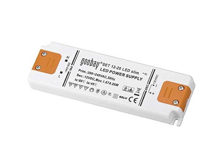 LED Slim-Transformator 12V DC 0,5-20W, IP20, Trafo