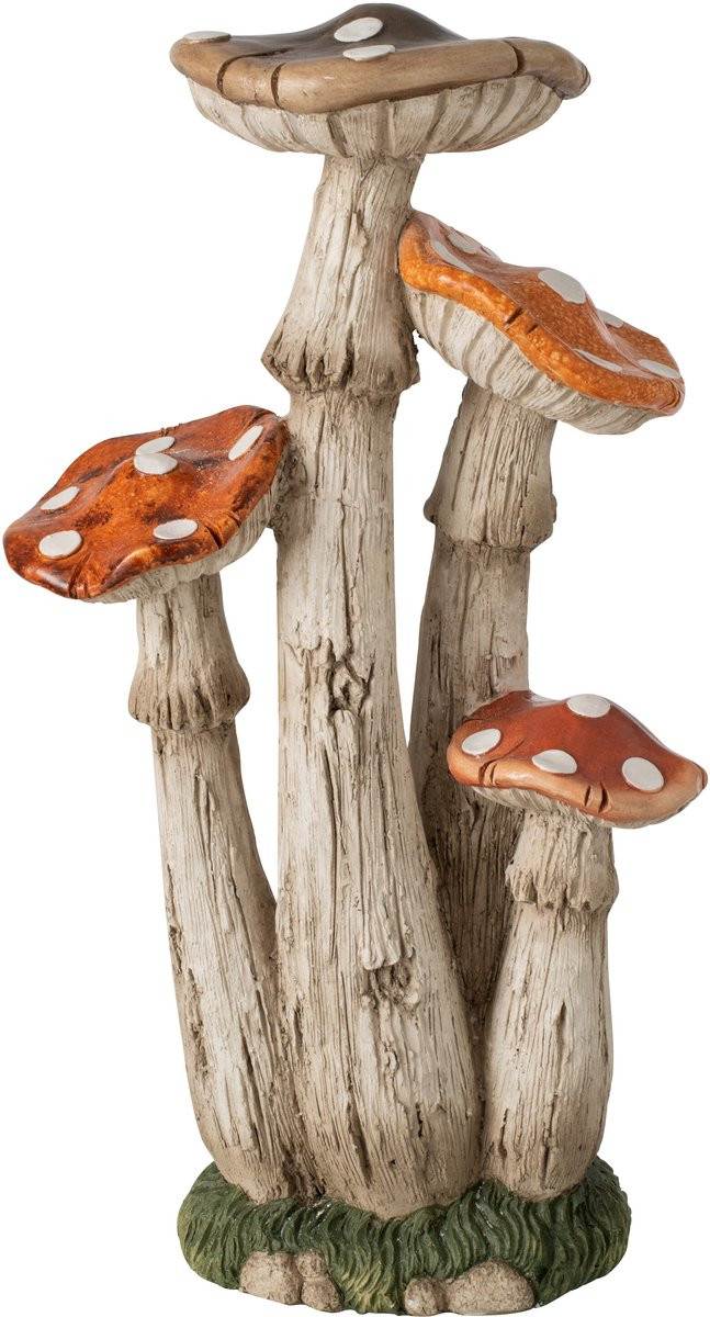 J-Line Decoratie Paddenstoel meerkleurig magnesium tabletop