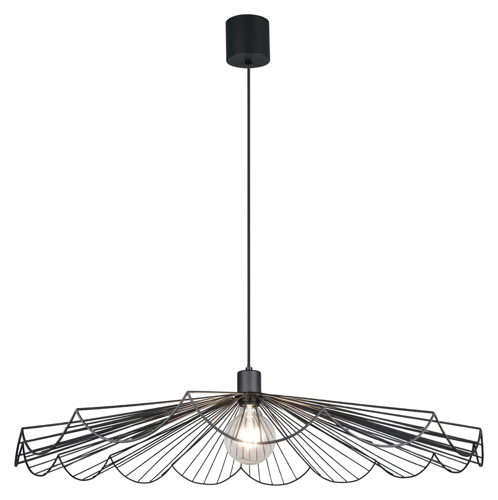 Trio Hanglamp Margarita zwart Ø 80cm