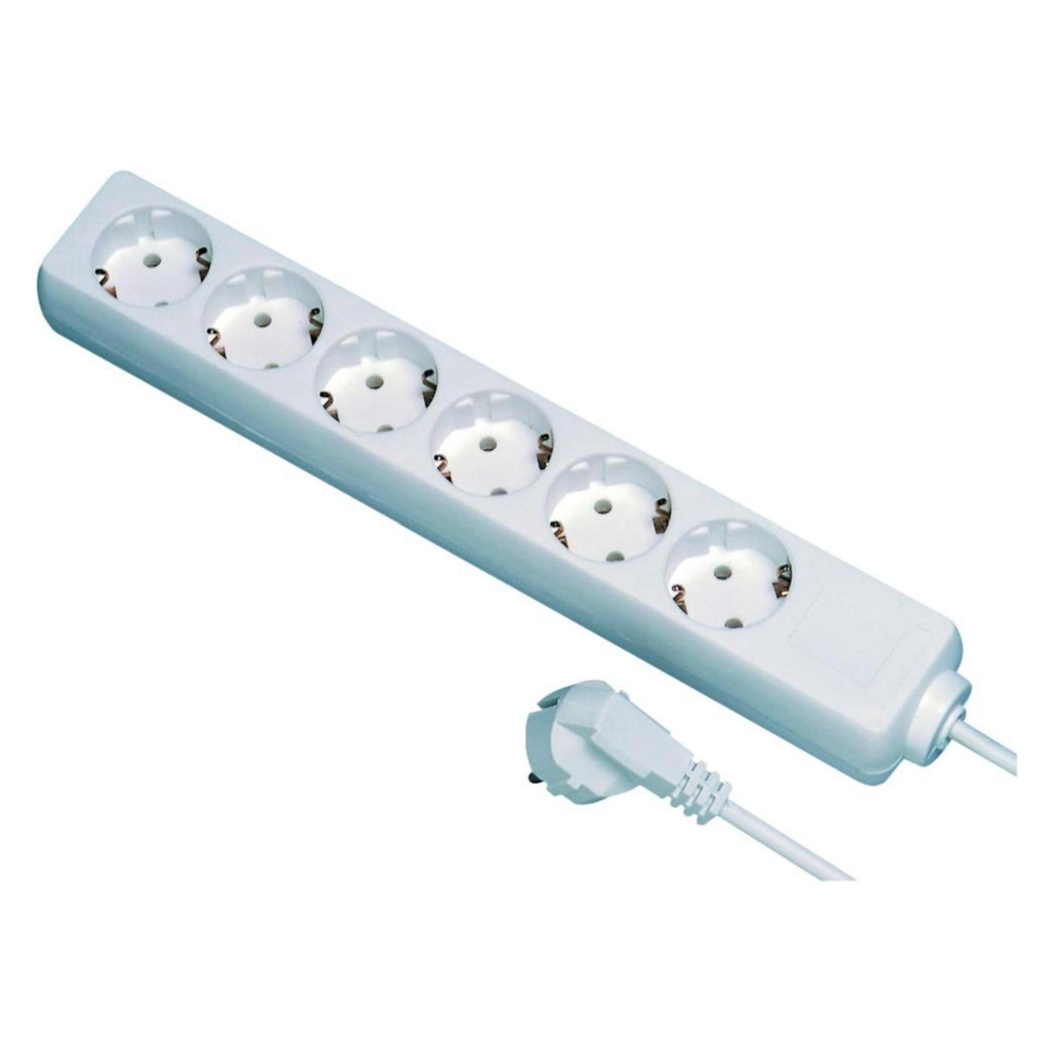 REV Steckdosenleiste 6fach weiss (6x, CEE 7/3, 1.40 m) (4008297123620)