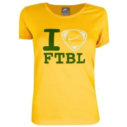 Nike, Damen, Sportshirt, Ich liebe Ftbl Damen T-Shirt (M), Gelb