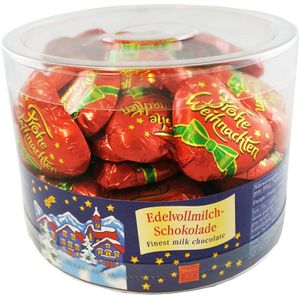 Storz Minischokolade Schokoladenherzen Frohe Weihnachten, 50 Stück, 450 g