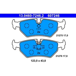 Bremsbelagsatz Scheibenbremse ATE 13.0460-7246.2 für Jaguar XJ