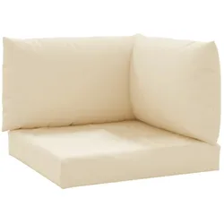 vidaXL Palettenkissen 3-tlg. Beige Oxford-Gewebe