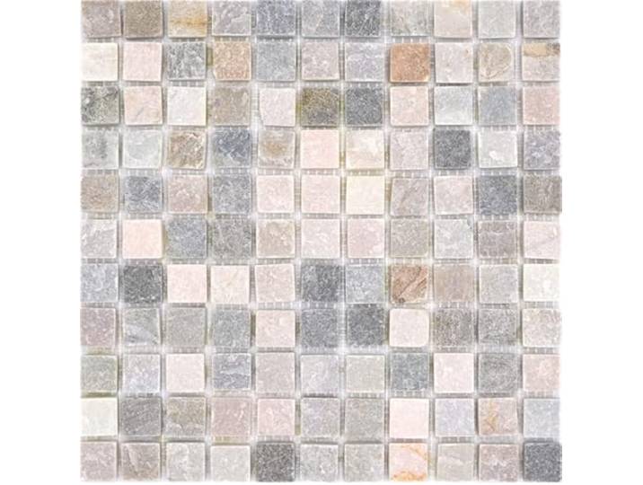 Mosaik Fliese Quarzit Naturstein Quarzit beige Küchenrückwand Spritzschutz grau MOS36-0206_f