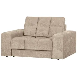 Sessel Loveseat Date aus Webstoff, klassisch gepolstert, Farbe Nougat, komfortabel für zwei