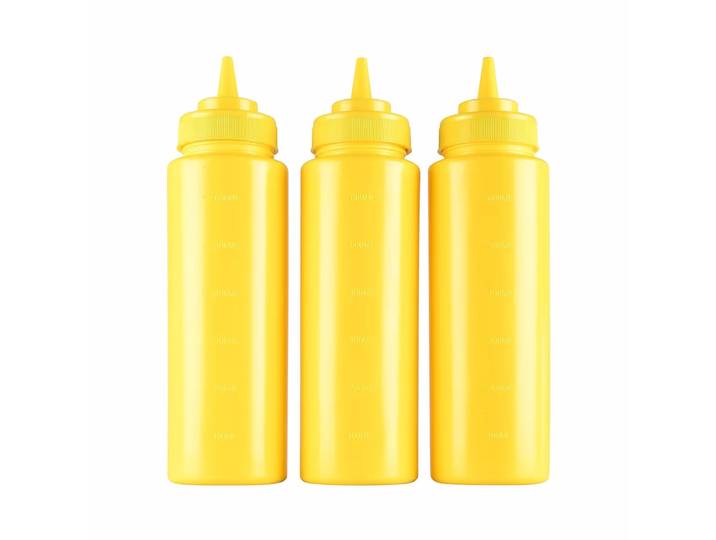 ProChef Quetschflasche Gelb 710ml 3er Set – Diverse Gastro Küchenutensilien