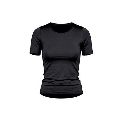 Unterhemd NINA VON C. "Halbarm Shirt Seide&Modal", Damen, Gr. 38, N-Gr, schwarz, Modal-Seide, Obermaterial: 79% Modal CMD. 14% Seide silk. 7% Elasthan EL., Rundhals, Unterhemden Unterhemd