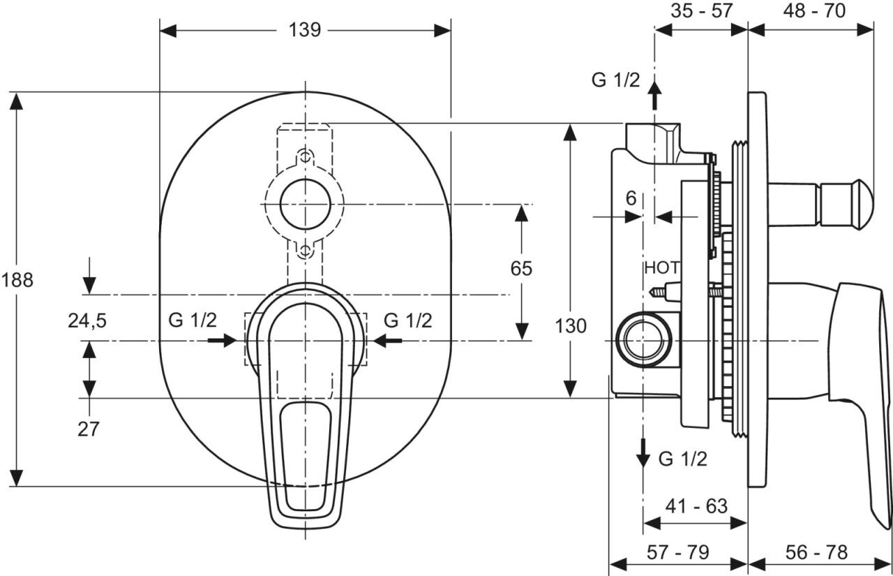 Ideal Standard Ceramix Blue UP BS2/Alt A5662AA
